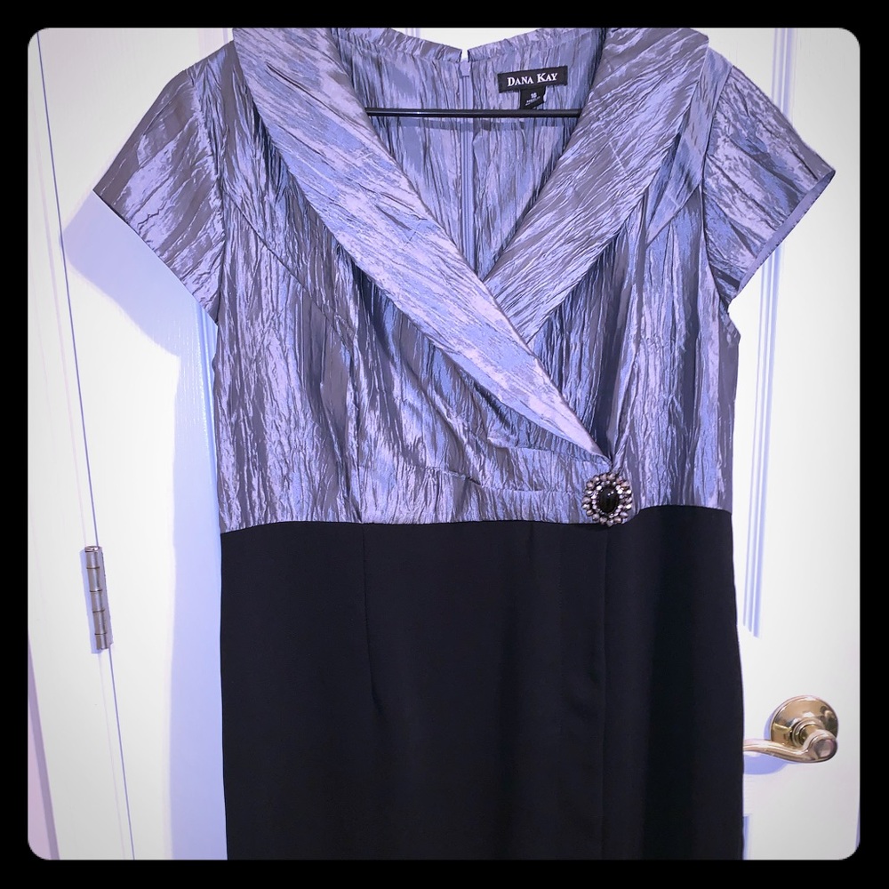 Dana Kay two tone knee length dress